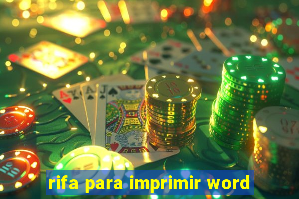 rifa para imprimir word